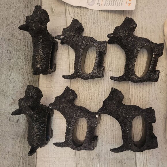 Set Of Four Naked Decor West Highland Terrier Napkin Rings With Drawstring Stora - Picture 2 of 5